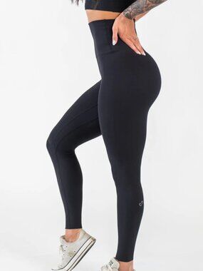 Curves N Combat Boots NKD High Waist Leggings - Black - Size M